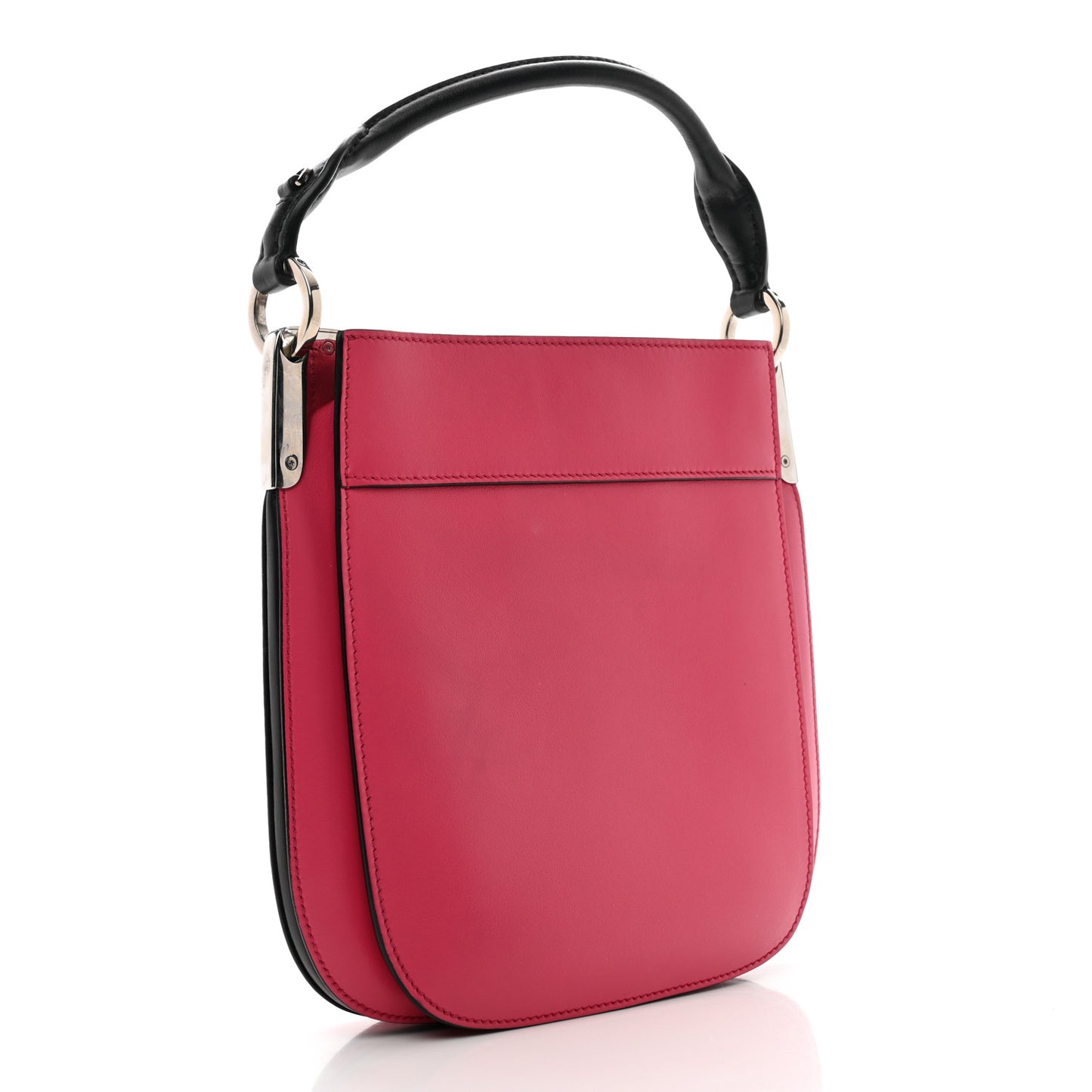 City Calfskin Small Margit Bag Magenta Black