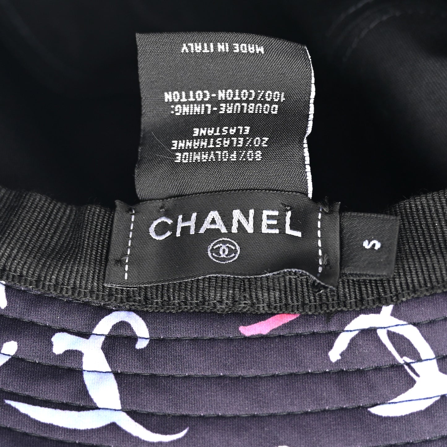 Nylon CC Bucket Hat S Black Multicolor