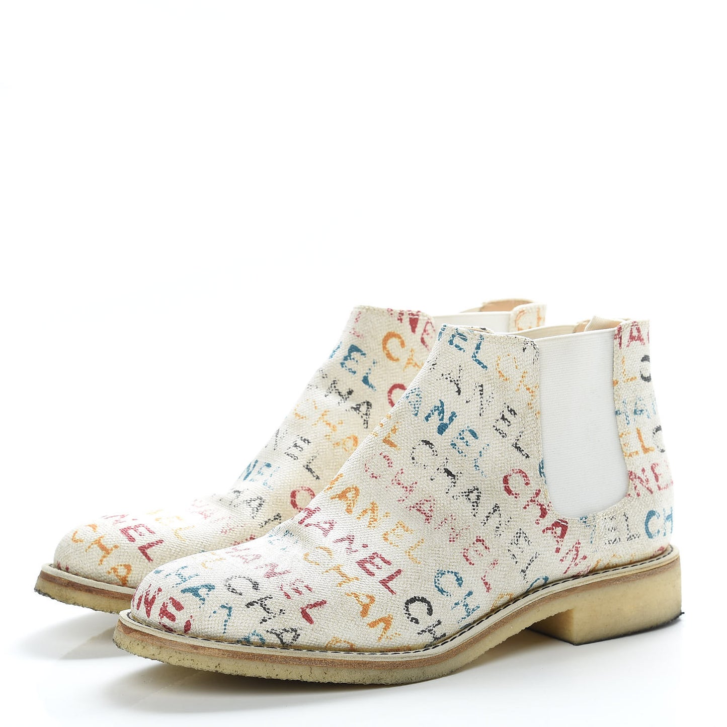 Canvas Logo Short Boots 38.5 Multicolor