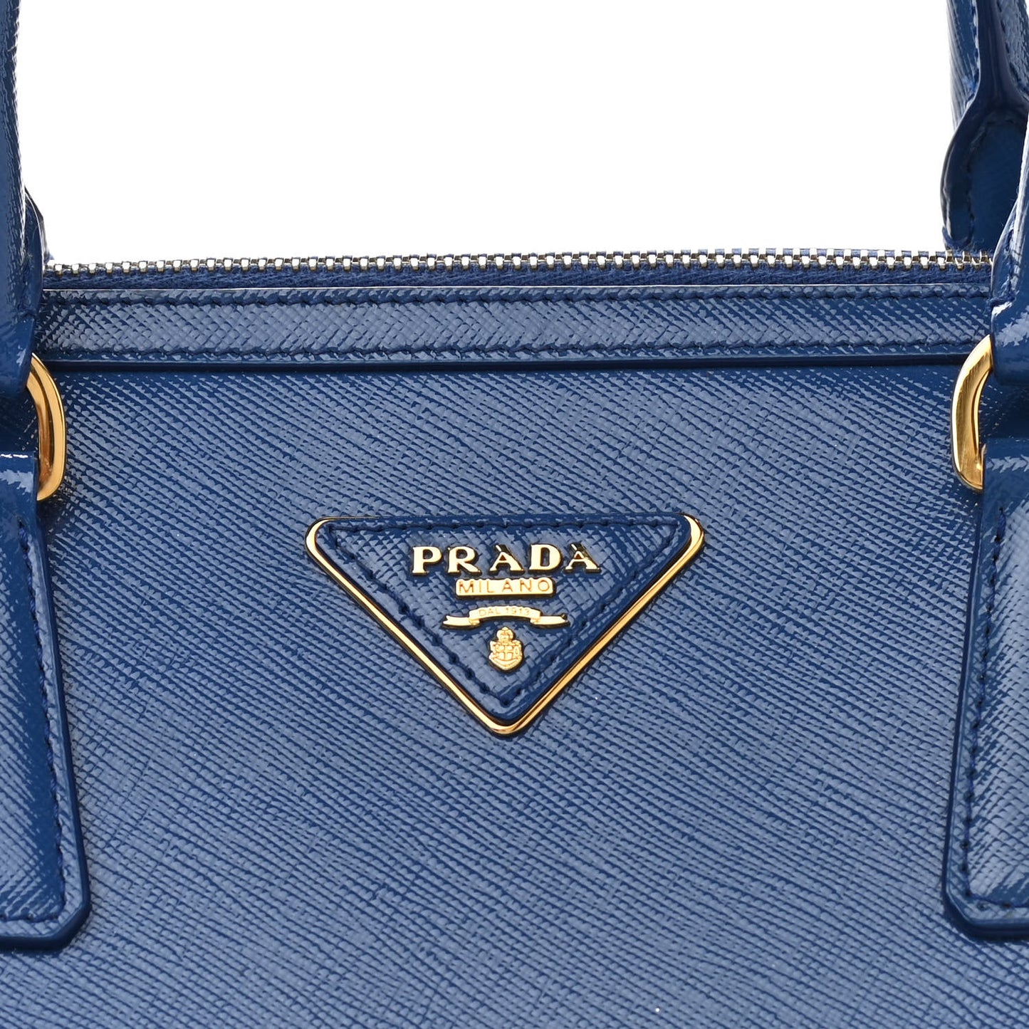 Saffiano Vernice Bauletto Azzurro