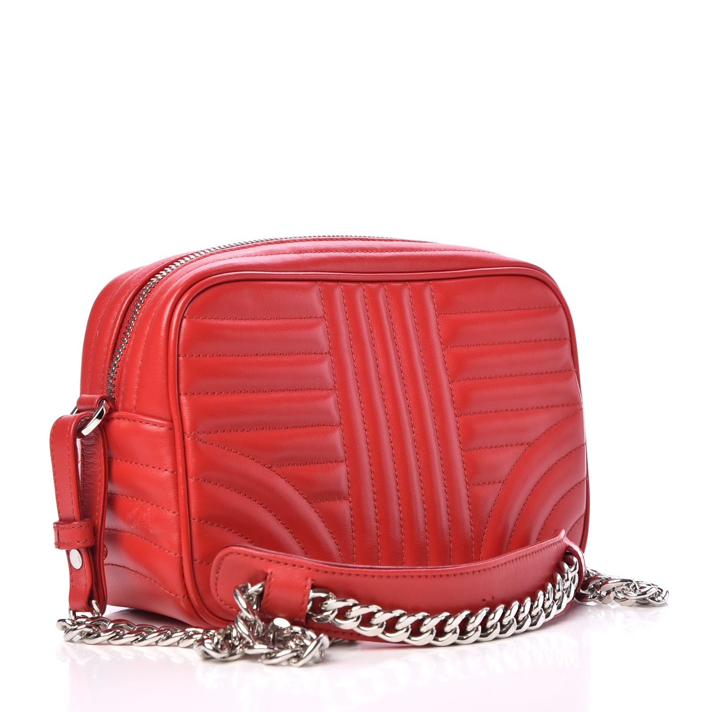 Soft Calfskin Diagramme Crossbody Bag Rosso