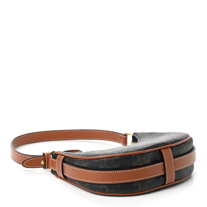 Celine Canvas Calfskin Mini Ava Triomphe Shoulder Bag Tan 4 of 9