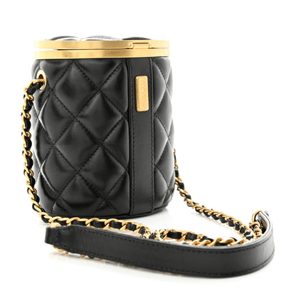 Chanel Lambskin Quilted Mini Crown Box Bag Black 3 of 12