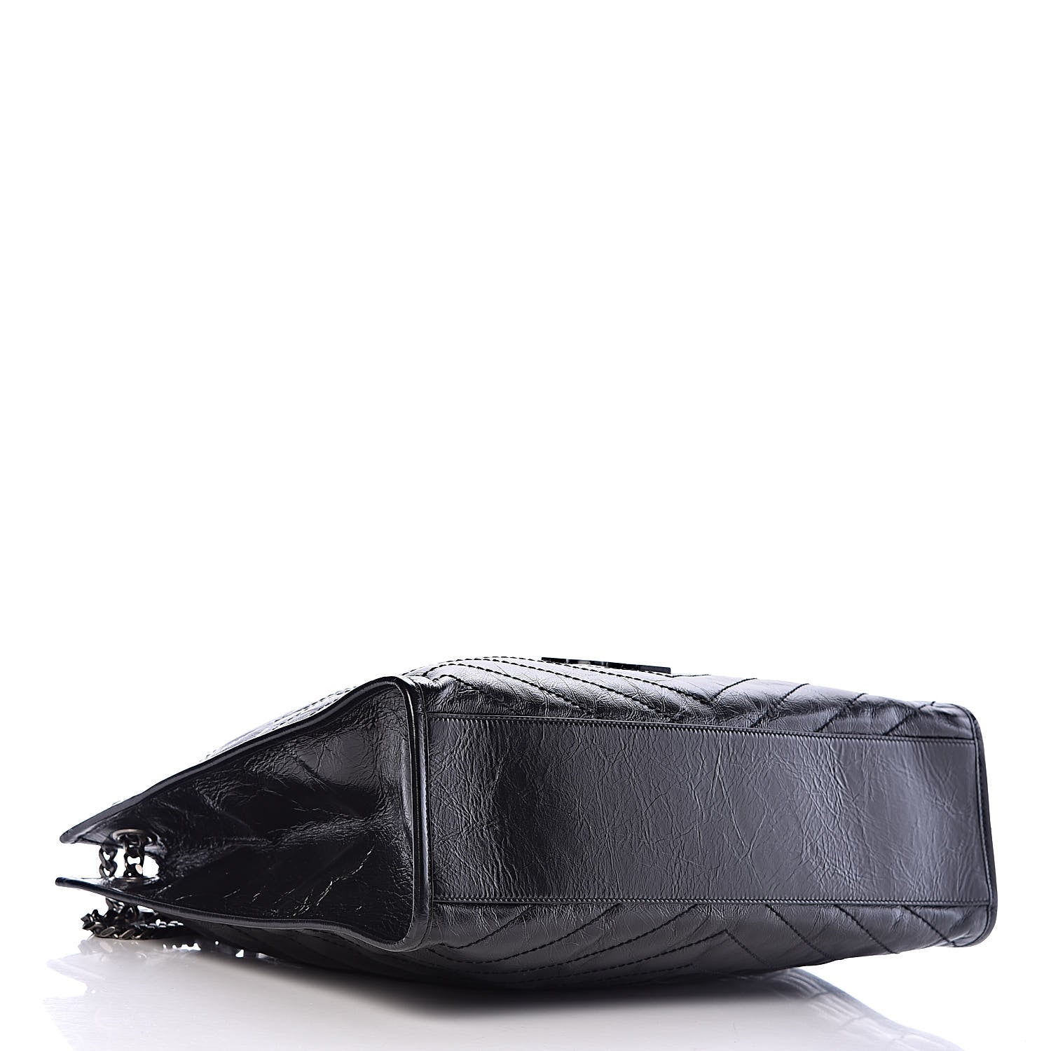 Saint Laurent Crinkled Calfskin Matelasse Monogram Niki Shoulder Bag Black 4 of 9
