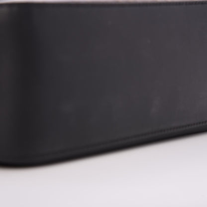 Fendi Vitello Grace Glazed Fabric FF 1974 Double F Shoulder Bag Black Mogano Panna 6 of 6