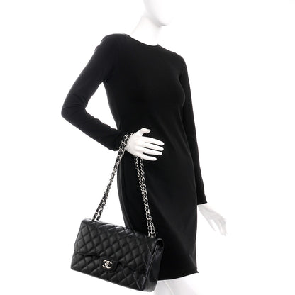 Chanel Caviar Quilted Jumbo Double Flap Black 3 of 9