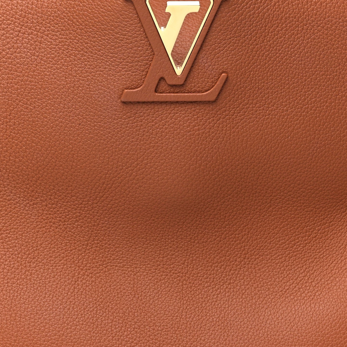 Smooth Grained Calfskin Capucines GM Souple Cognac