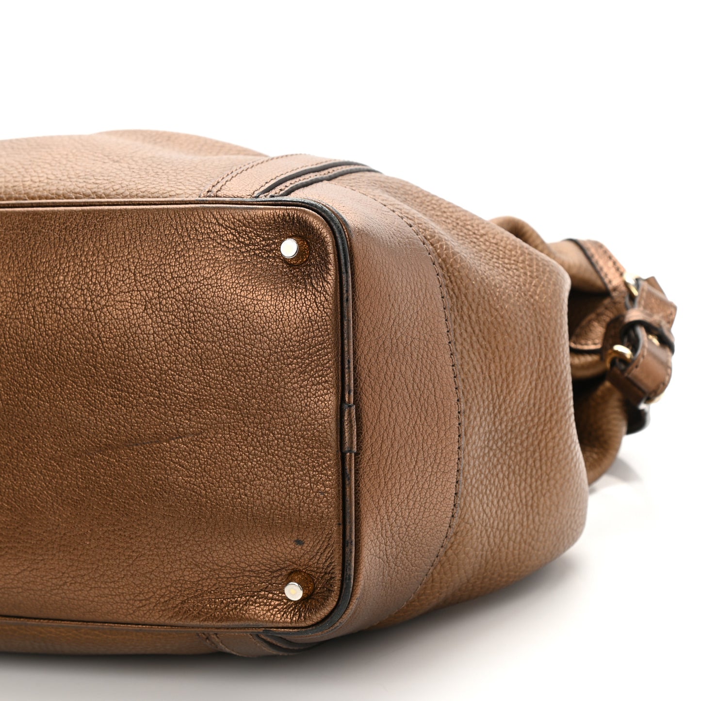 Grainy Calfskin Medium Golderton Tote Antique Gold