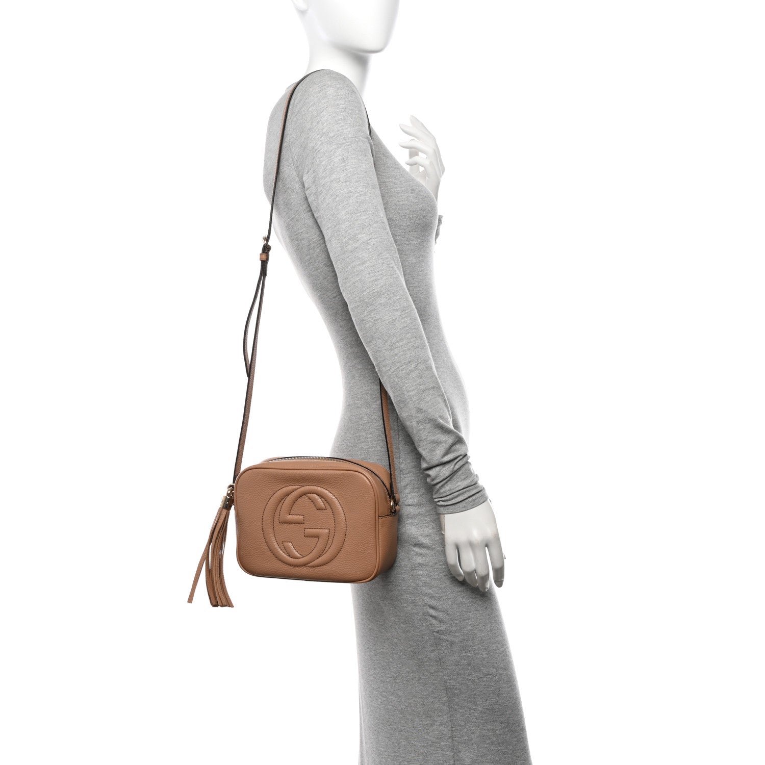 Gucci Pebbled Calfskin Small Soho Disco Bag Camelia 2 of 11