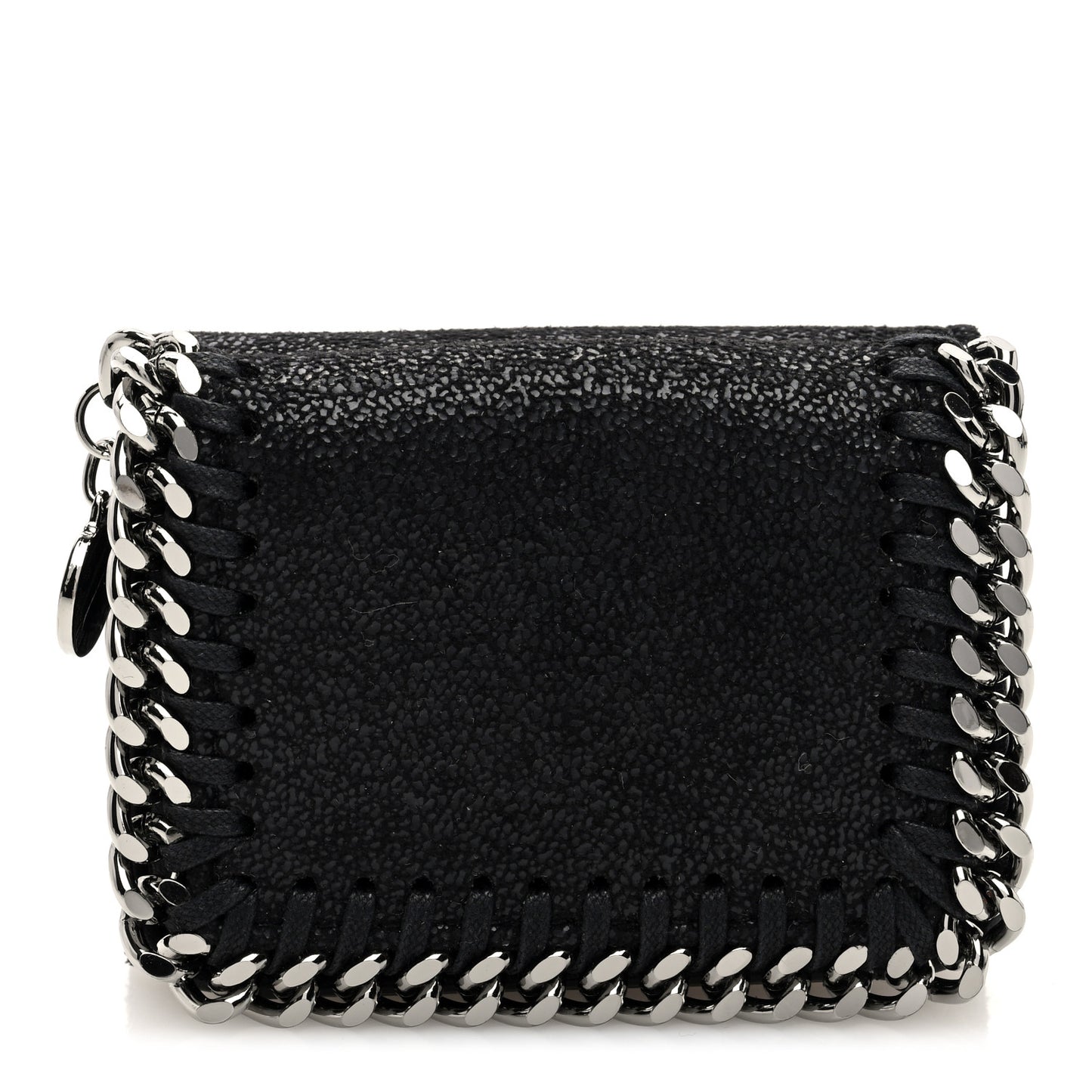 Shaggy Deer Small Falabella Flap Wallet Black
