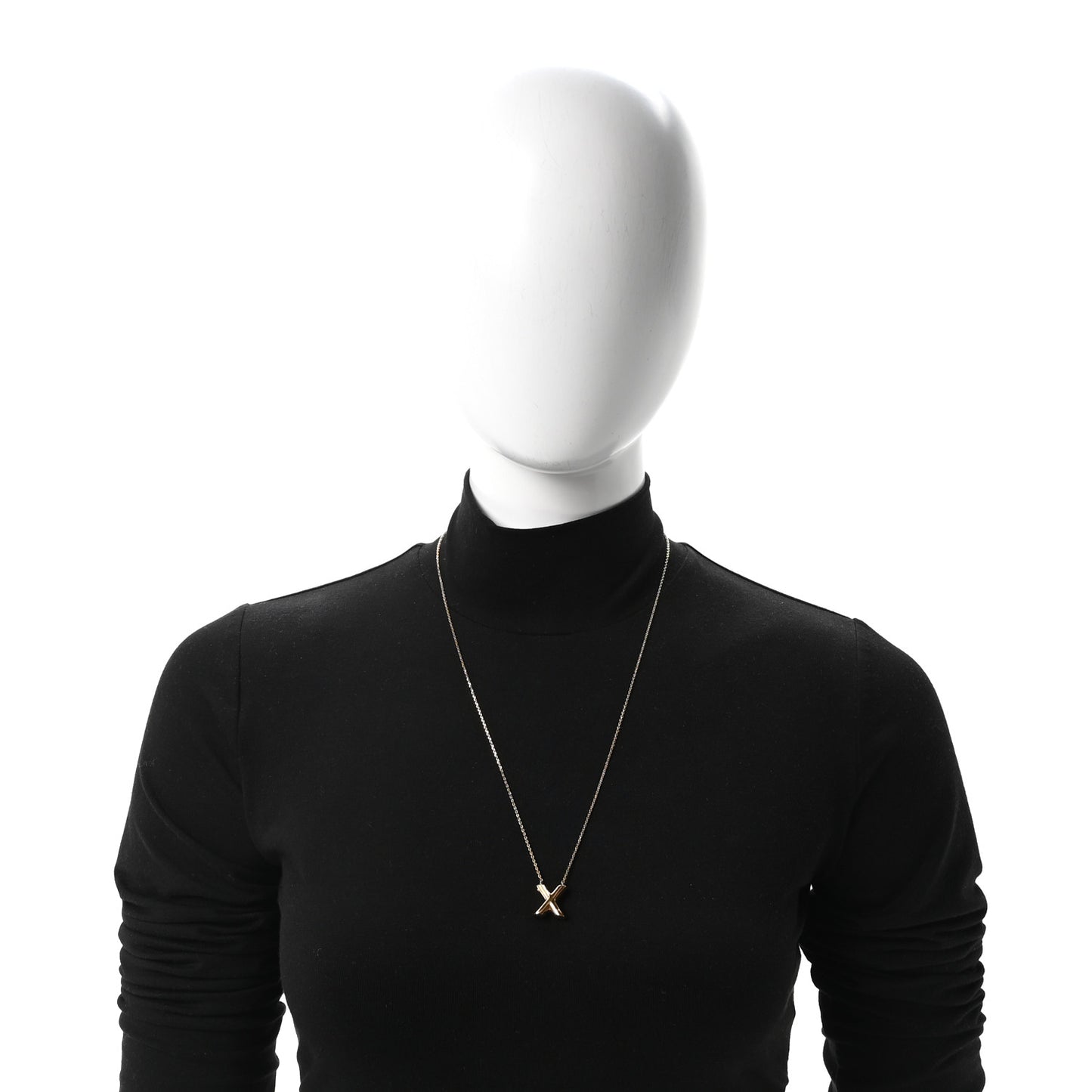Metal LV And Me Letter X Necklace Gold