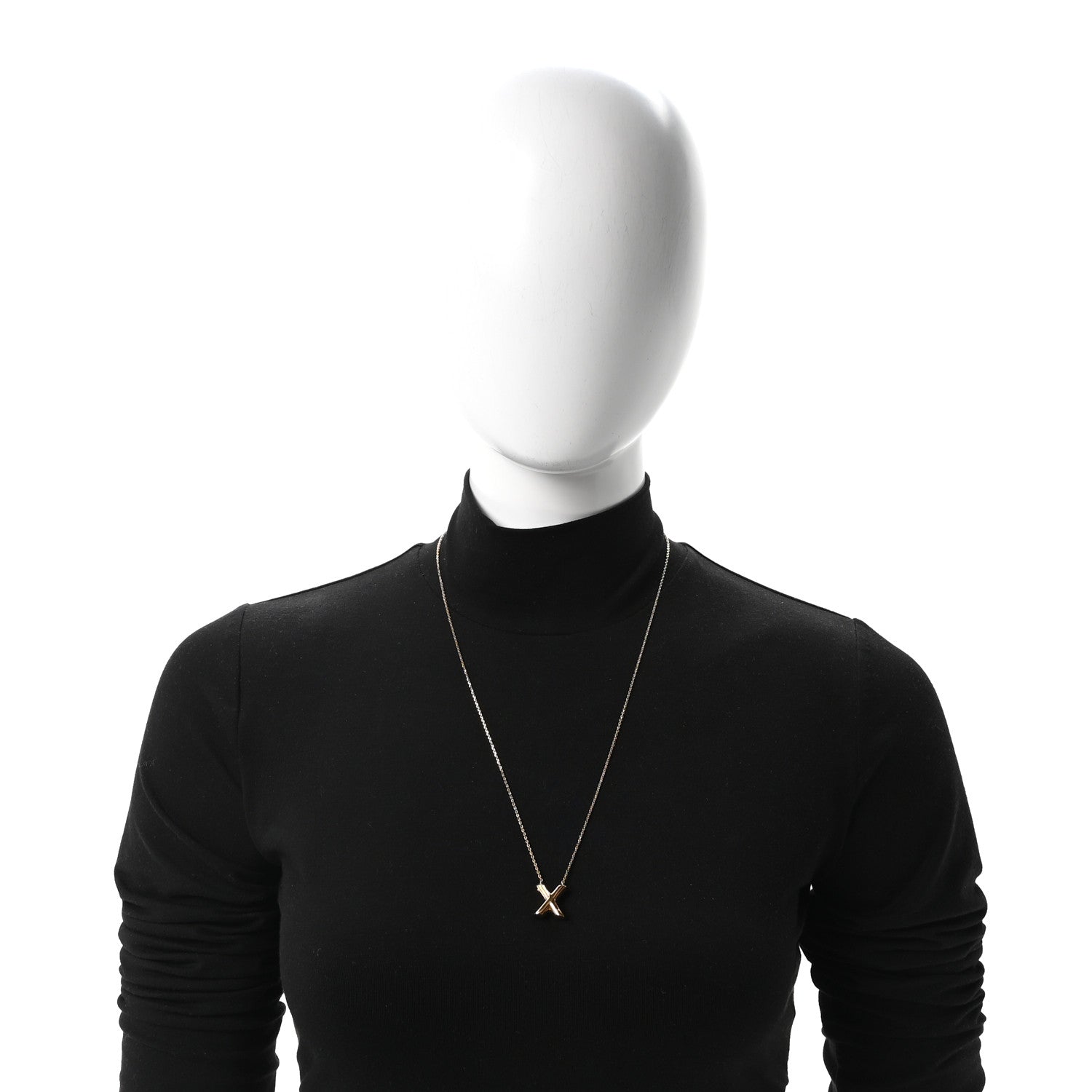 Louis Vuitton Metal LV And Me Letter X Necklace Gold 2 of 5