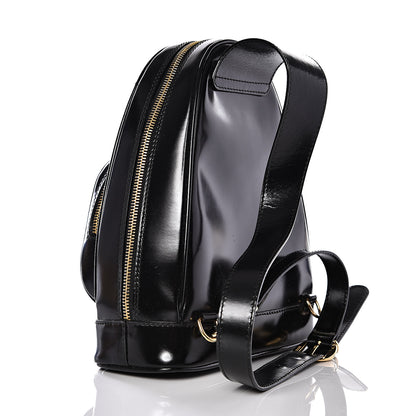 Gucci Patent Leather Bamboo Backpack Sling Black 2 of 14