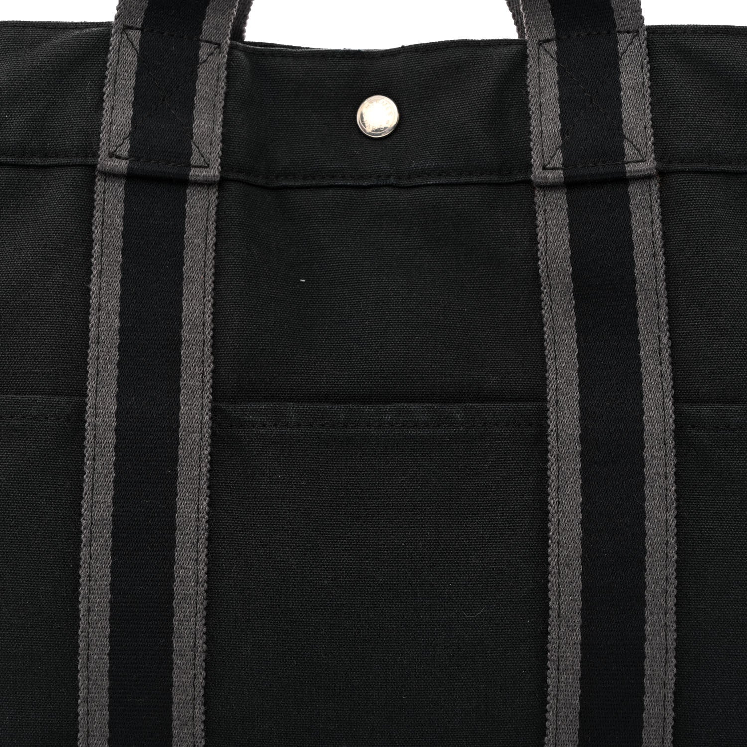 Hermes Canvas Herline MM Tote Black 8 of 15