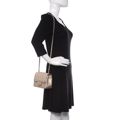 Chanel Metallic Lambskin Quilted Mini Square Flap Gold 2 of 10