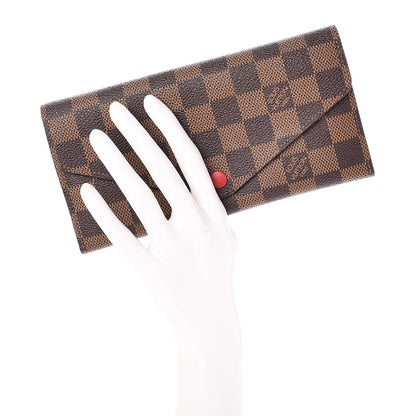 Louis Vuitton Damier Ebene Josephine Wallet Red 2 of 7