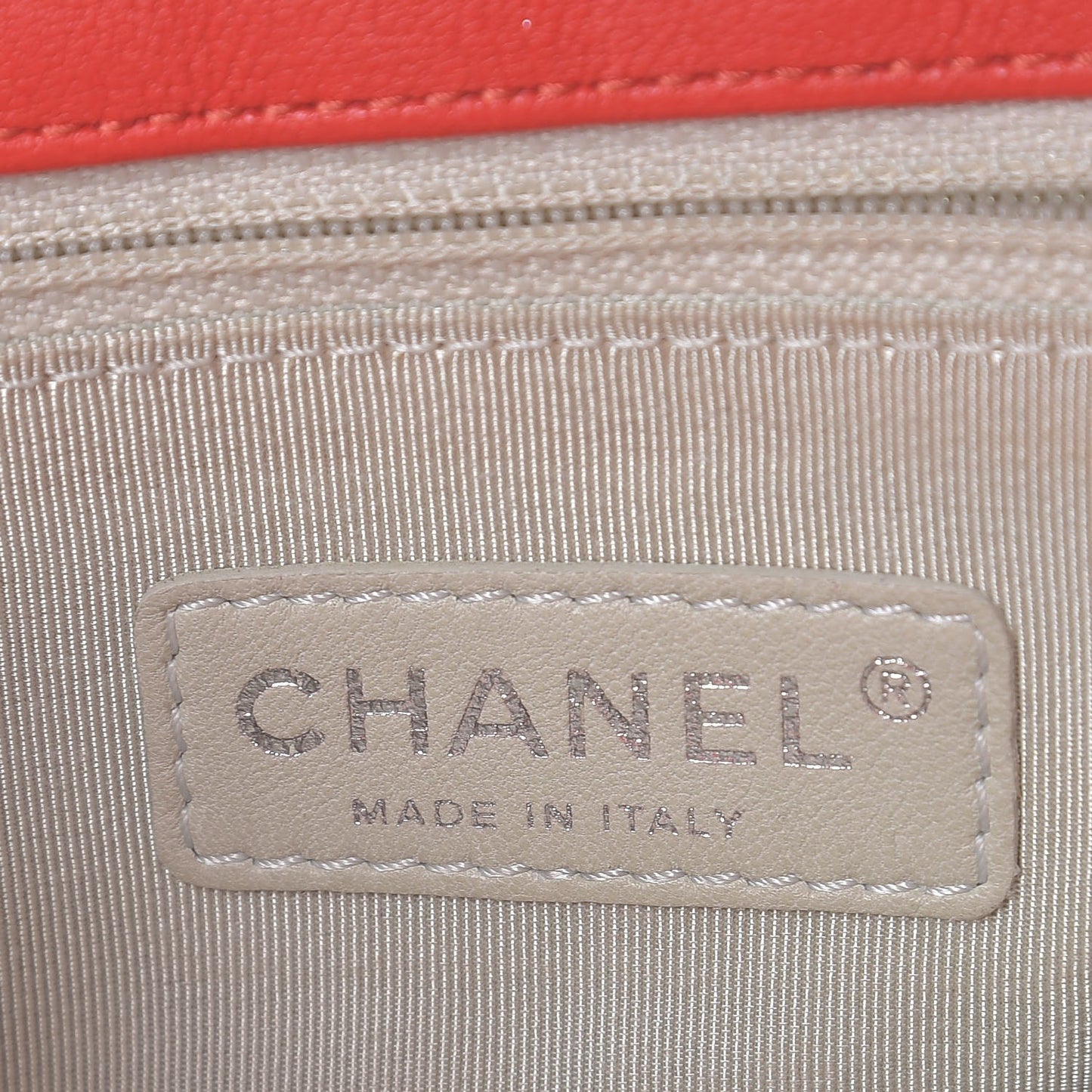 Washed Lambskin Quilted Mini Chain Around Flap Red