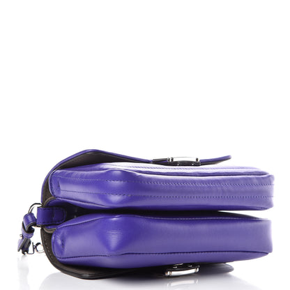 Fendi Shiny Nappa Trapuntata Micro Double Baguette Purple 4 of 10