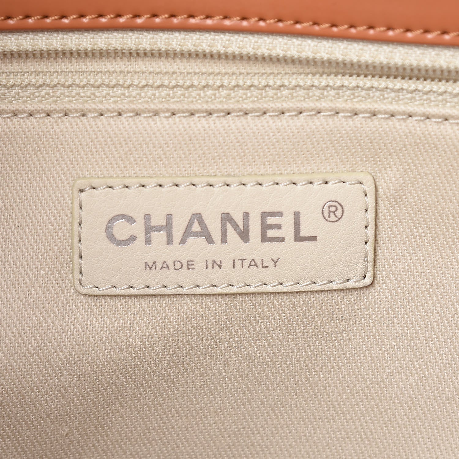 Chanel Vinyl Quilted In The Business North South Tote Orange 6 of 22