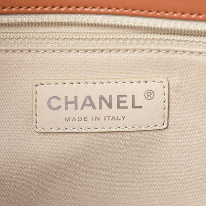 Chanel Vinyl Quilted In The Business North South Tote Orange 6 of 22