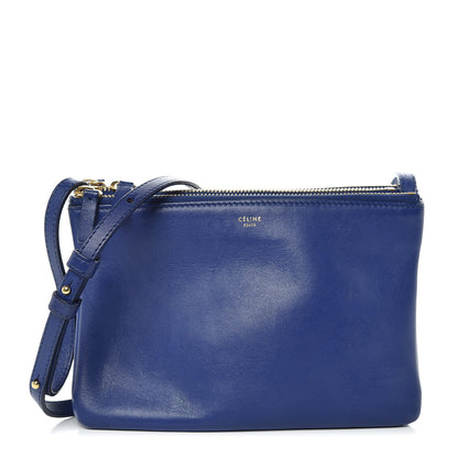 Celine Lambskin Small Trio Crossbody Bag Electric Blue 1 of 12