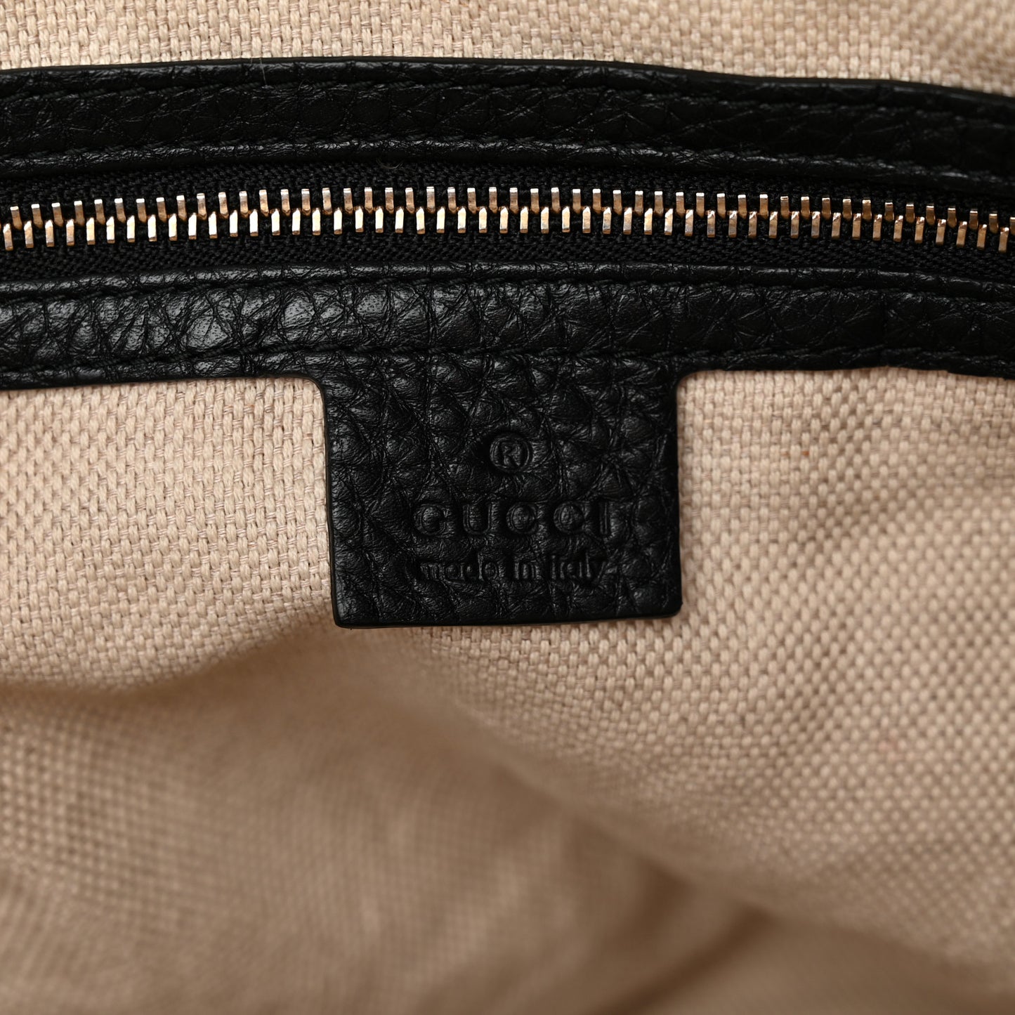 Pebbled Calfskin Small Soho Top Handle Bag Black