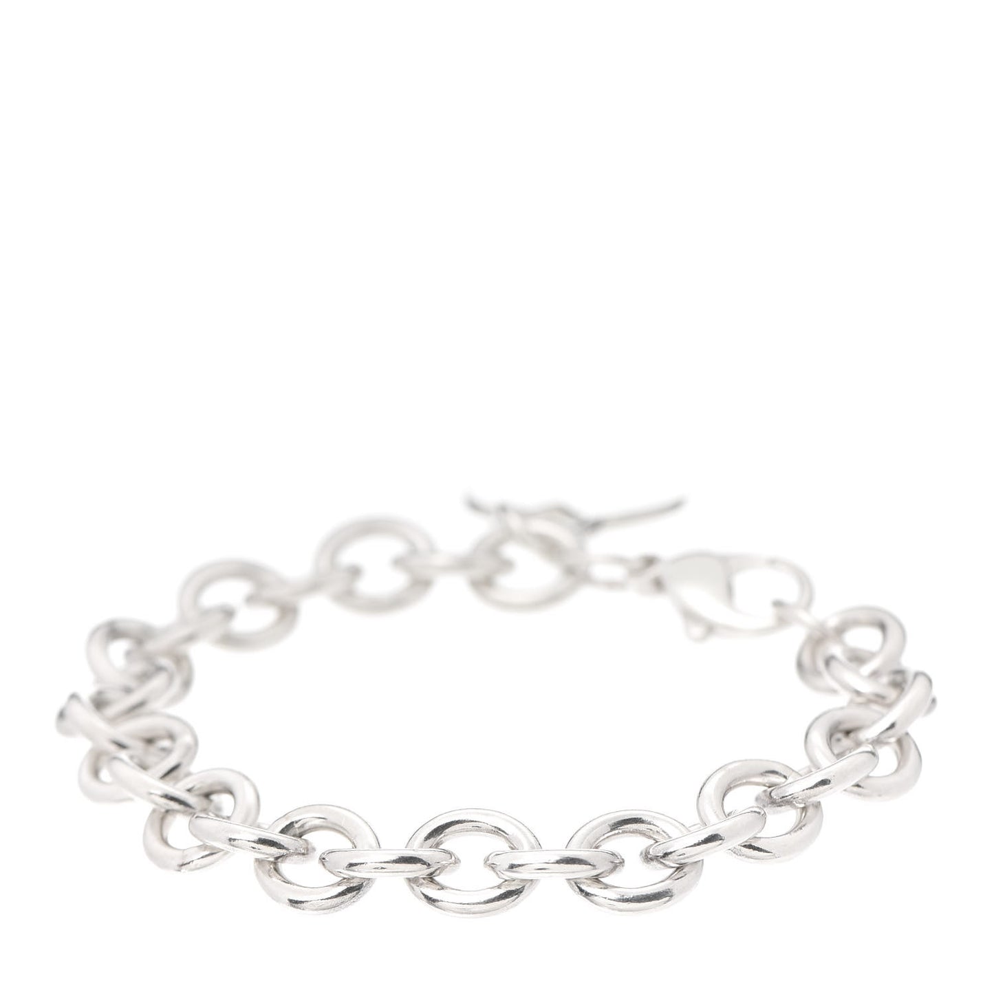 Sterling Silver Heart Tag Charm Bracelet