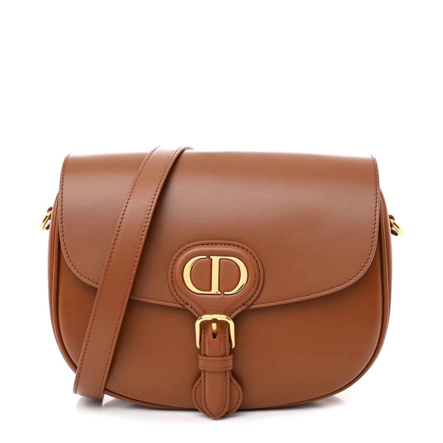 Christian Dior Box Calfskin Medium Bobby Flap Dark Tan 1 of 9