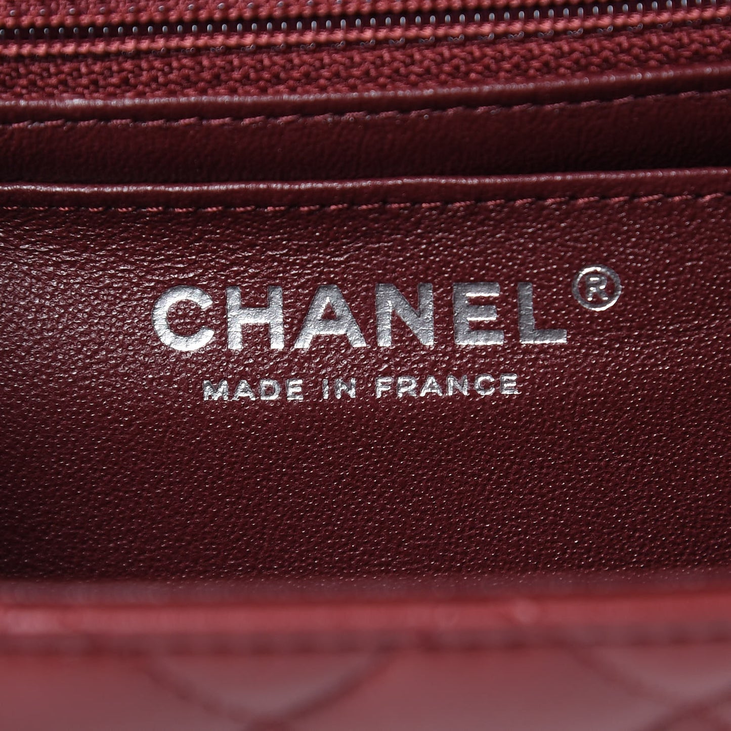 Lambskin Quilted Mini Square Flap Burgundy