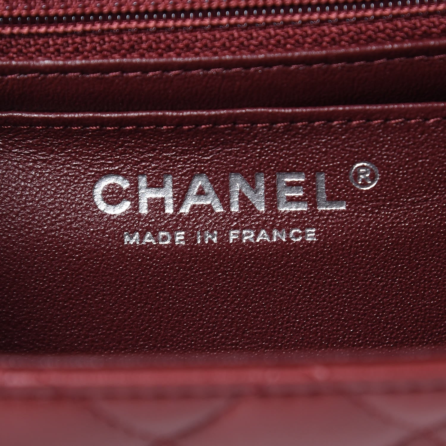 Chanel Lambskin Quilted Mini Square Flap Burgundy 6 of 11