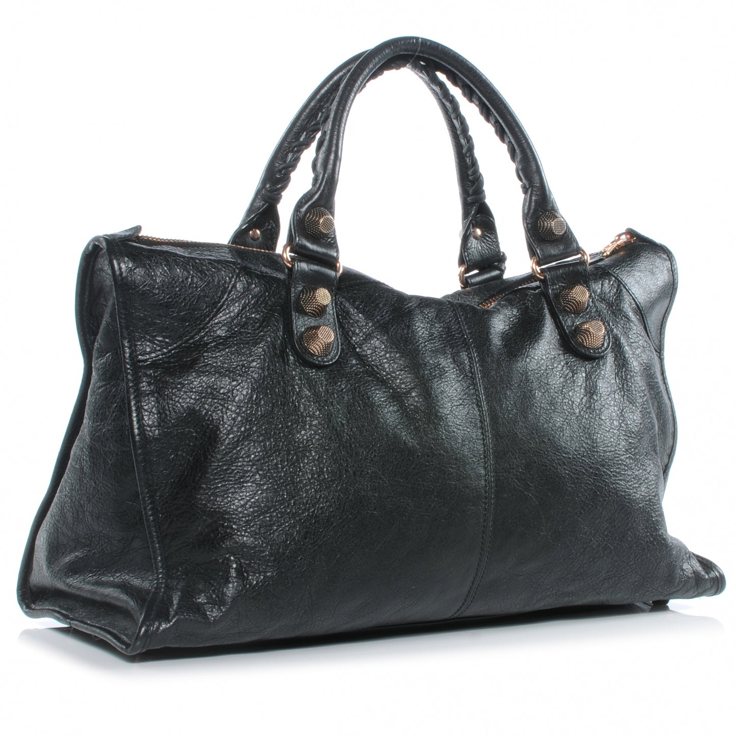 Agneau Giant 21 Rose Gold Hardware Work Black
