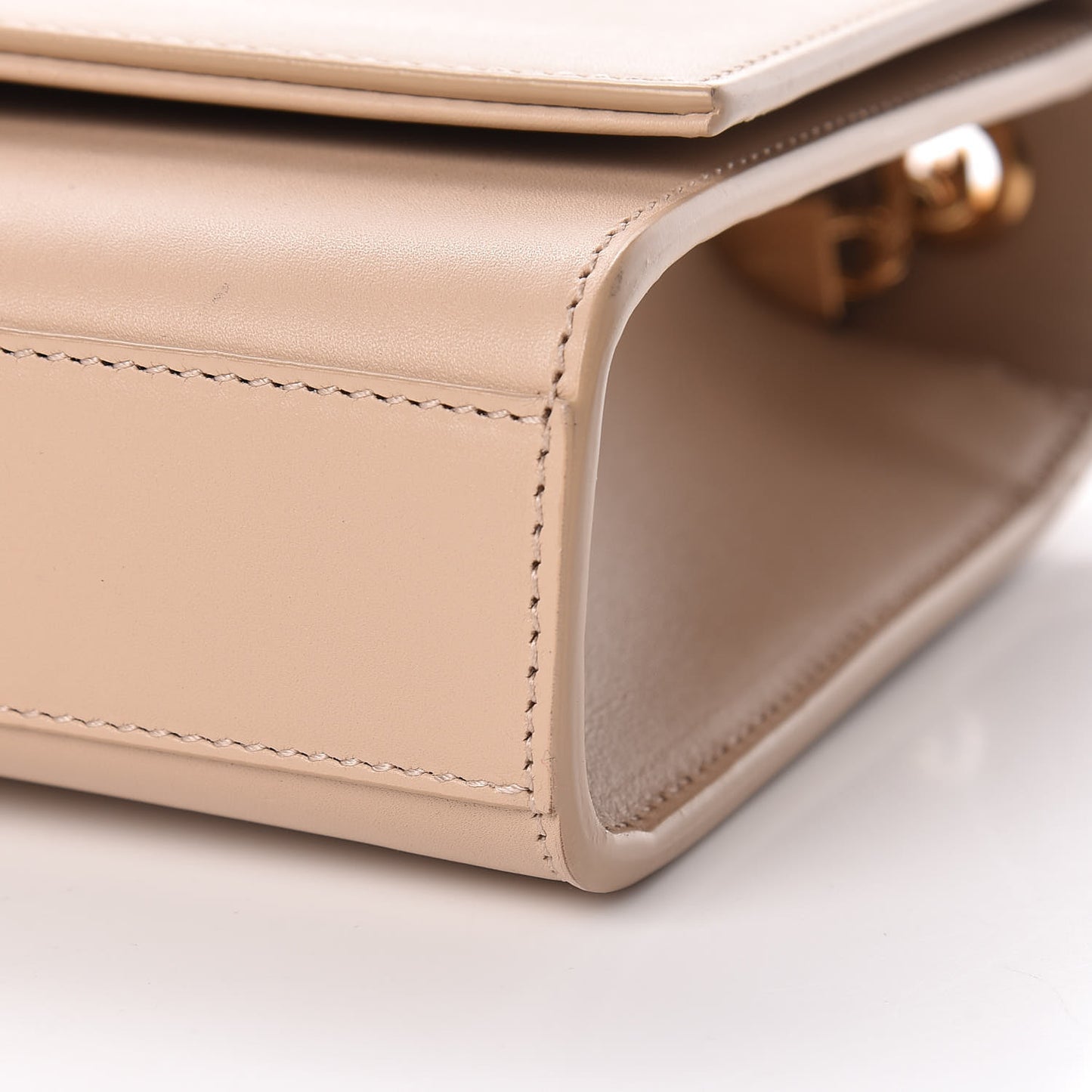 Smooth Calfskin Medium Classic Monogram Kate Tassel Satchel Dark Beige
