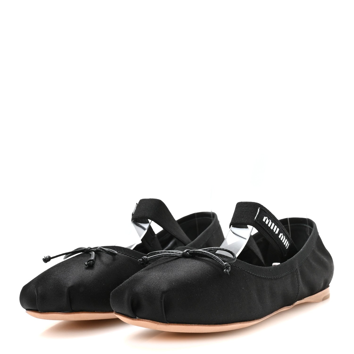 Miu Miu Satin Ballerina Flats 37 Black 4 of 7