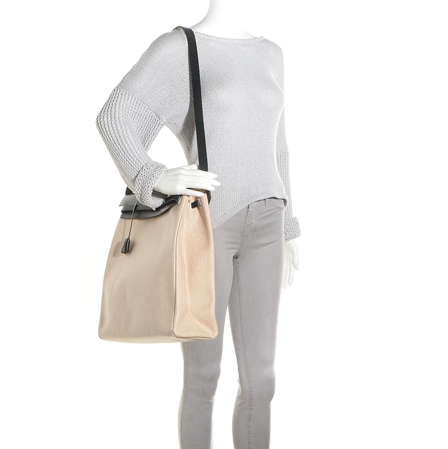 Hermes Toile Herbag GM Black 2 of 13