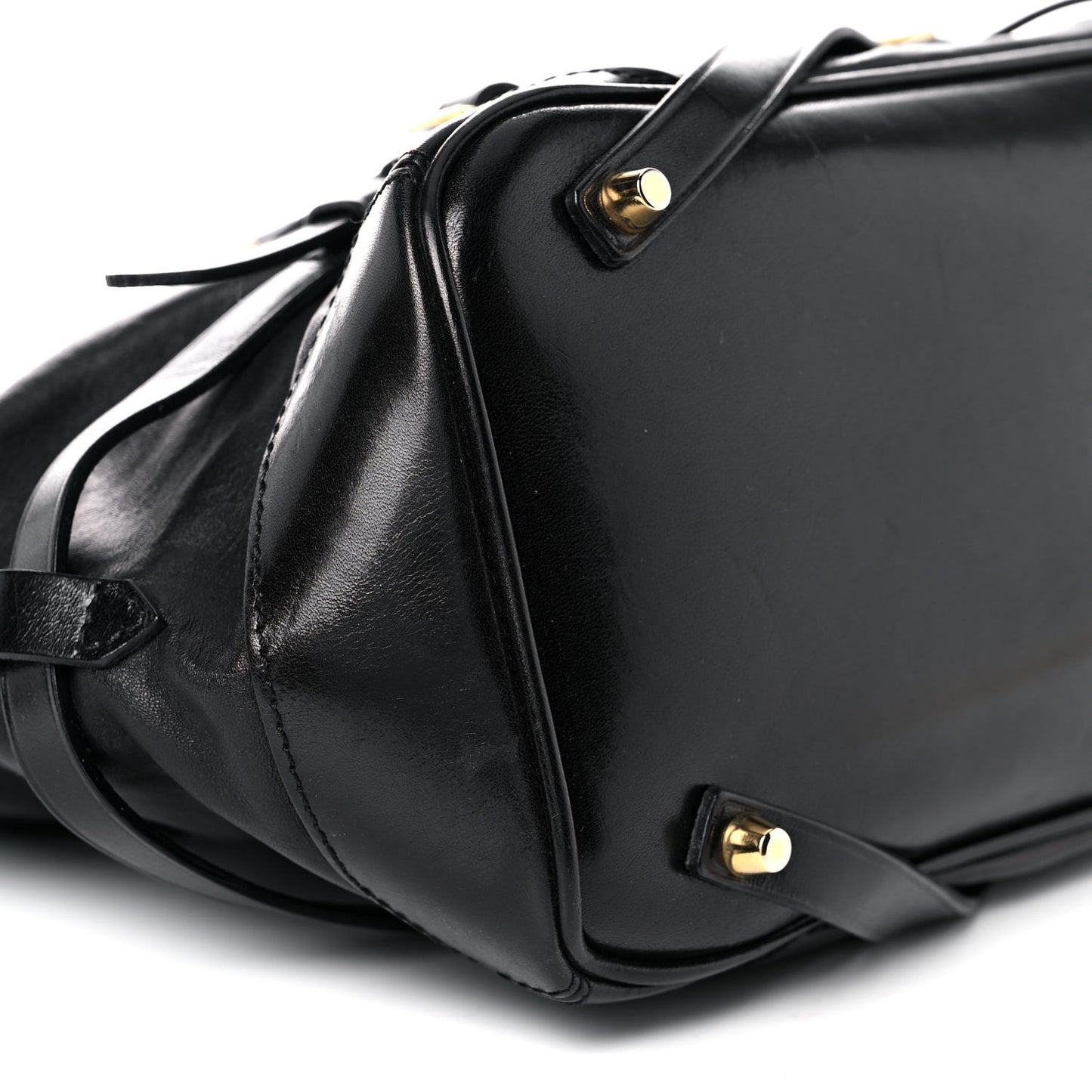 Lambskin Bridle Calfskin Medium Landscape Lynher Tote Black