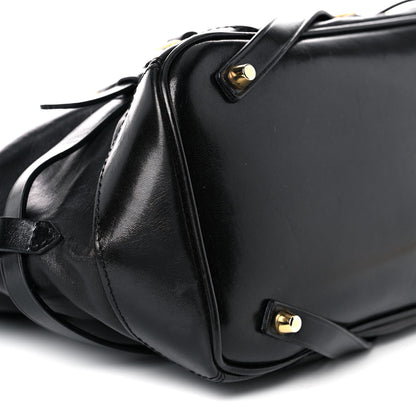 Burberry Lambskin Bridle Calfskin Medium Landscape Lynher Tote Black 8 of 18