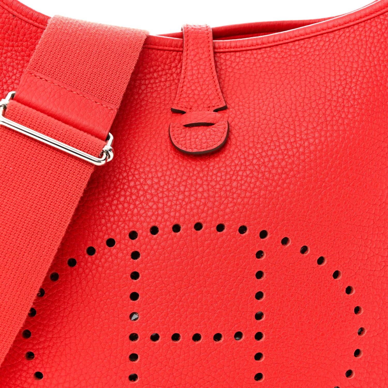 Hermes Taurillon Clemence Evelyne III PM Rouge Tomate 8 of 15