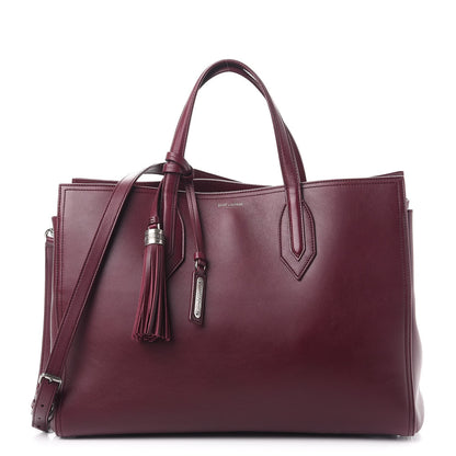 Saint Laurent Calfskin Medium Amber Tote Rouge Legion 1 of 14