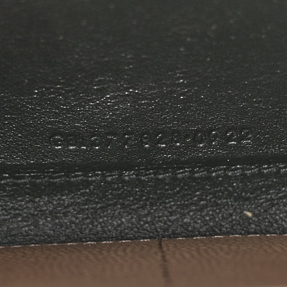 Saint Laurent Grain De Poudre Matelasse Chevron Monogram Chain Wallet Dark Beige 7 of 12