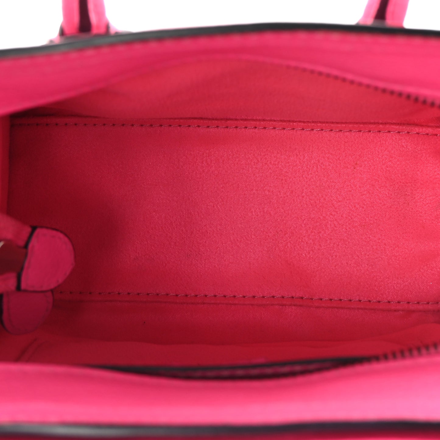 Drummed Calfskin Nano Luggage Fuchsia