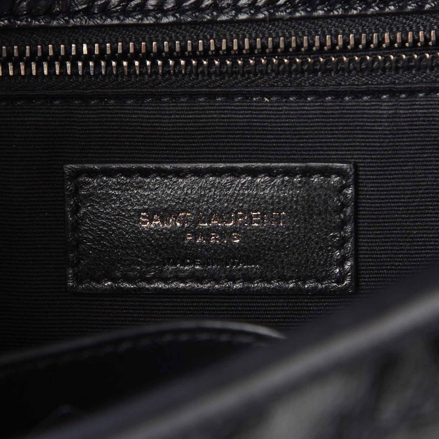 Crinkled Calfskin Matelasse Monogram Medium Niki Chain Satchel Black