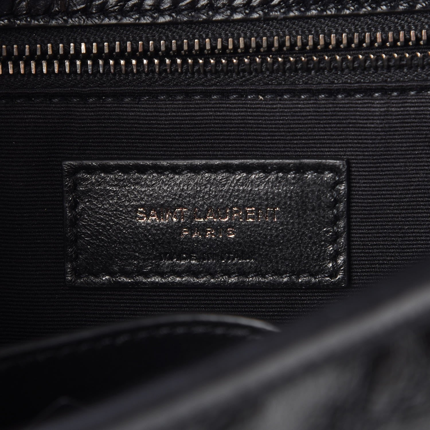 Saint Laurent Crinkled Calfskin Matelasse Monogram Medium Niki Chain Satchel Black 6 of 7