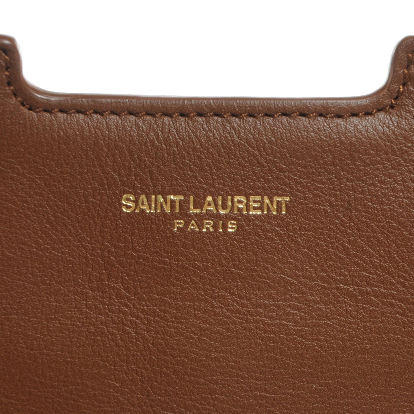 Leather Small Classic Y Cabas Bag Cognac