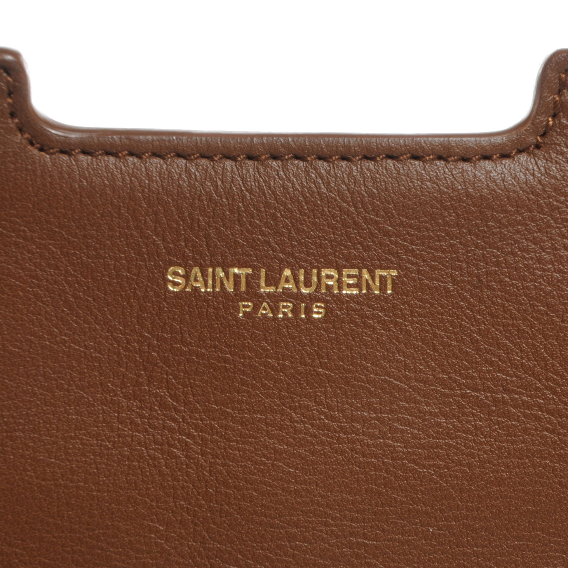 Saint Laurent Leather Small Classic Y Cabas Bag Cognac 6 of 10