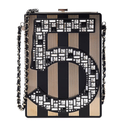 Chanel Plexiglass Strass N°5 Minaudiere Black Gold 1 of 11