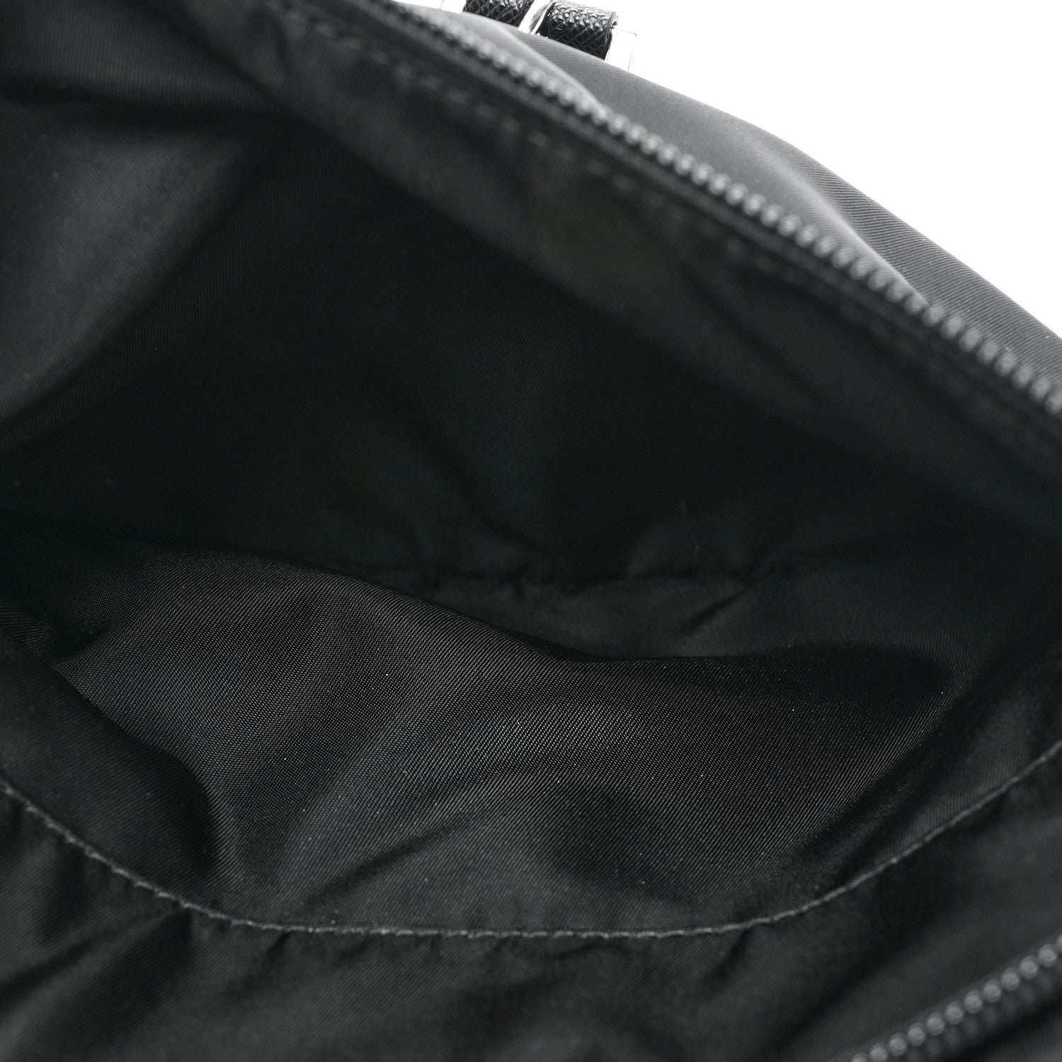 Prada Nylon Vela Saffiano Single Buckle Messenger Shoulder Bag Black 6 of 10