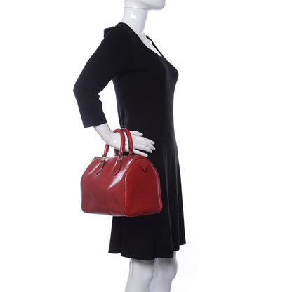 Louis Vuitton Epi Speedy 25 Castillan Red 2 of 18