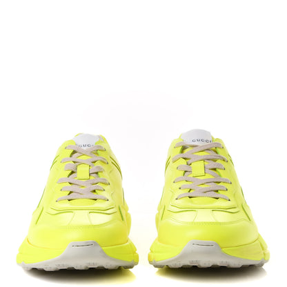 Gucci Calfskin Womens Rhyton Sneakers 40 Fluo Yellow 3 of 20