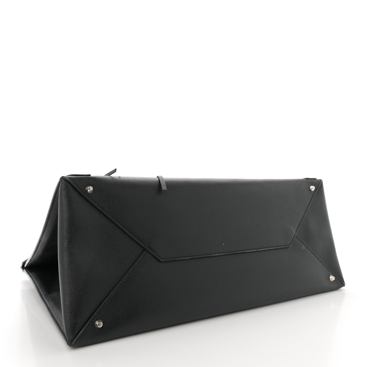 Balenciaga Grained Calfskin Papier Flap Tote Black 5 of 16