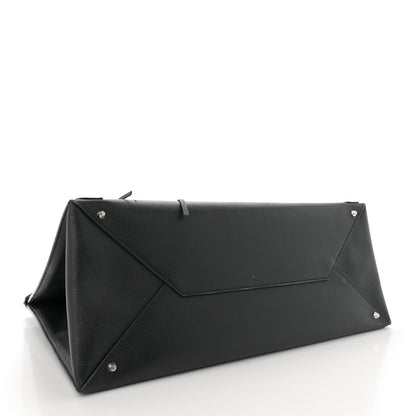 Balenciaga Grained Calfskin Papier Flap Tote Black 5 of 16